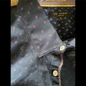 Ted Baker Slim Fit Shirt Size 5 Medium Designer